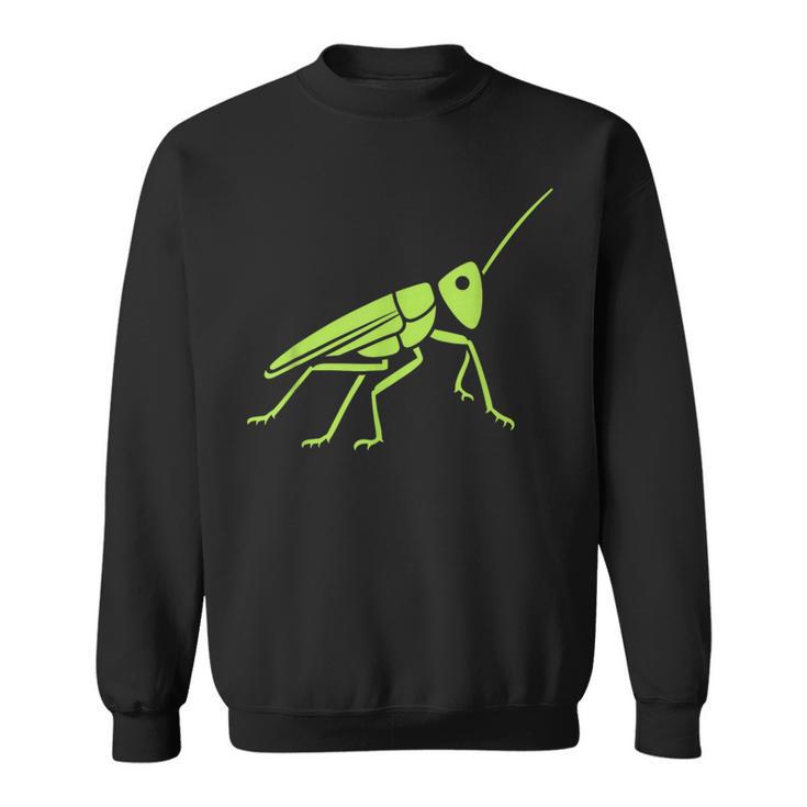 Grasshopper ミニマリストのバッタかわいい昆虫小さなバッタ スウェットシャツ