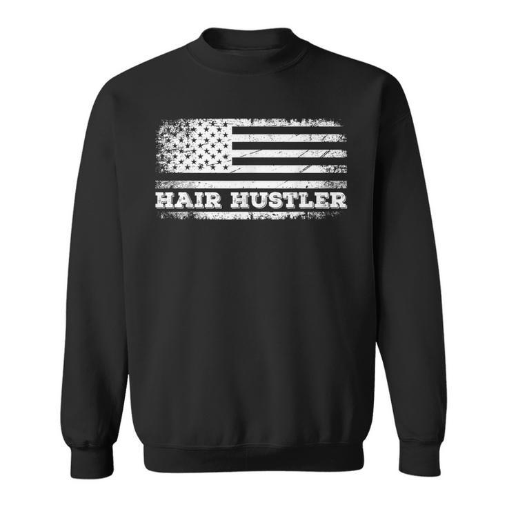Hair Hustler アメリカ国旗 ヘアスタイリスト バーバー Usa メンズ レディース スウェットシャツ