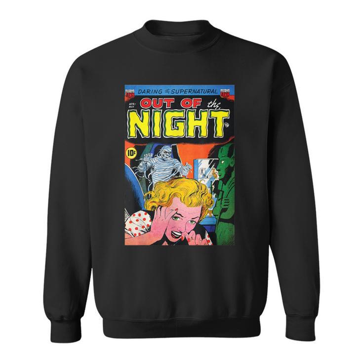 Halloween Horror Vintage Mummy Zombie Comic Book Retro Sweatshirt
