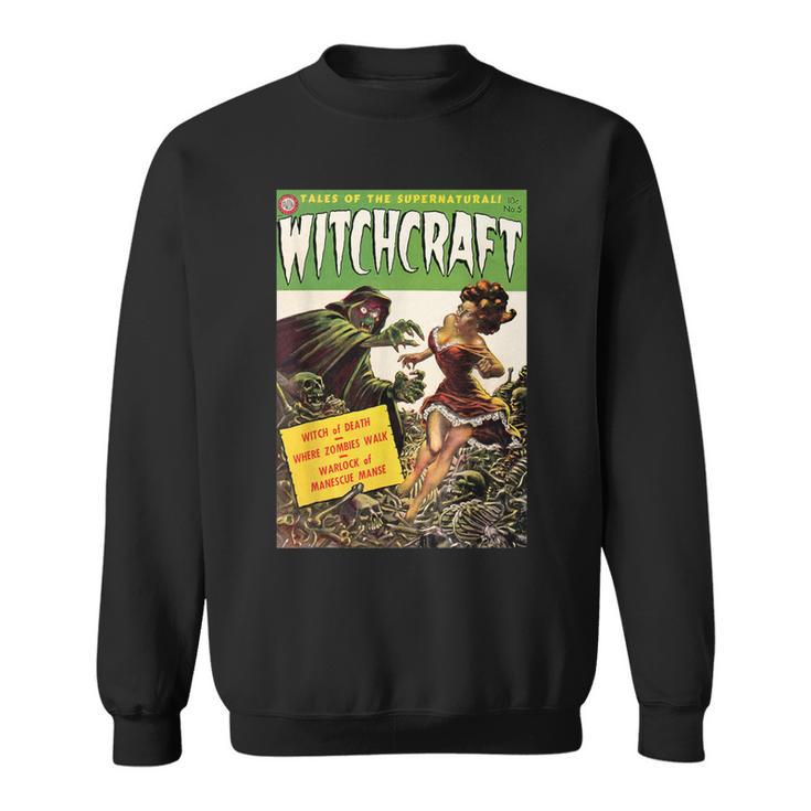 Halloween Horror Vintage Witch Zombie Comic Book Retro Scary Sweatshirt