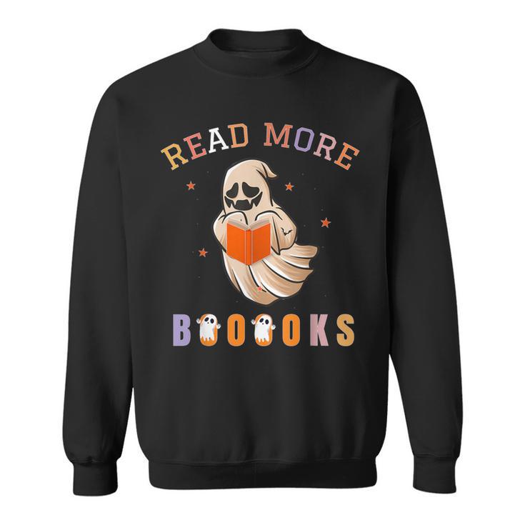 Halloween Read More Books Cute Boo Read a Book Sweatshirt