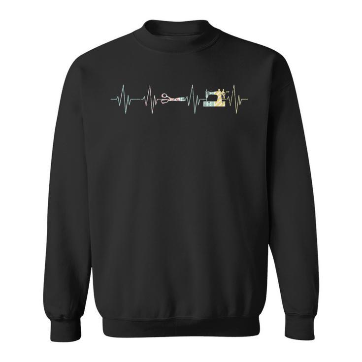 Heartbeat ミシンキルティングミシン。 スウェットシャツ