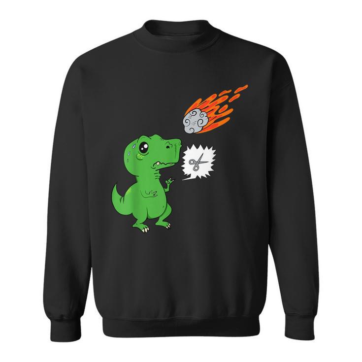 Hombre Divertido Juego De Tijeras T-Rex De Dinosaurios Meteoritos Piedras Papel Camisa de entrenamiento