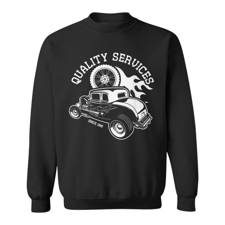 Hot Rodervice クラシック オールドアメリカンカー 自動車ガレージ スウェットシャツ