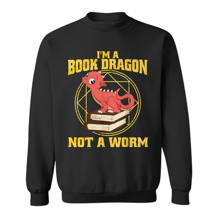 I'm A Book Dragon Not A Worm T Shirt Bookworm Reading Sweatshirt
