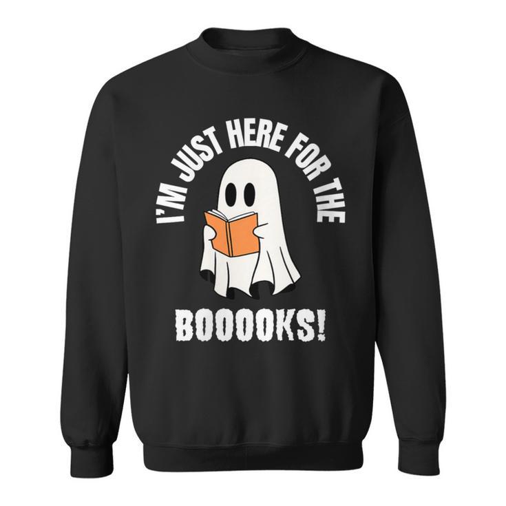 I'm Just Here For The Books Read More Boooks Halloween Sweatshirt