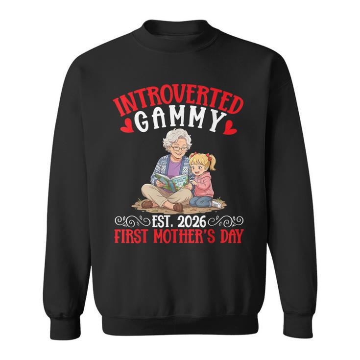 Introverted Gammy Est 2026 First Mother's Day Reading Book Sweatshirt
