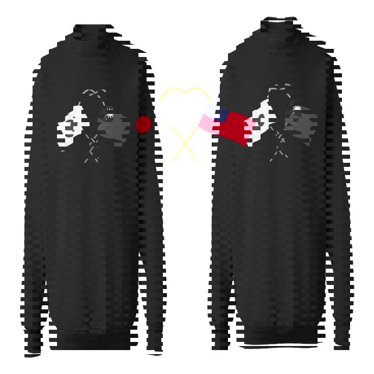 Japanese Flag Taiwanese Flag 台湾の遺産 台湾のルーツ 日本の国旗 台湾の国旗 スウェットシャツ