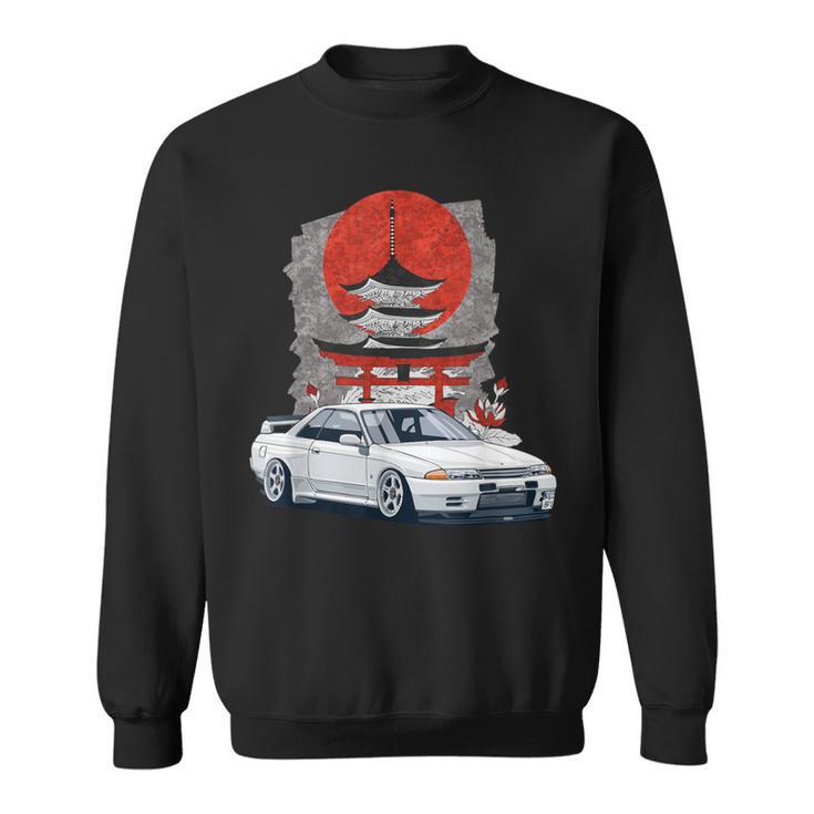 Jdm スカイライン 32 カーチューニング 日本 神社 ドリフト スウェットシャツ