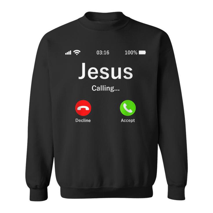 Jesus Is Calling Divertido Regalo Cristiano De Jesús Camisa de entrenamiento