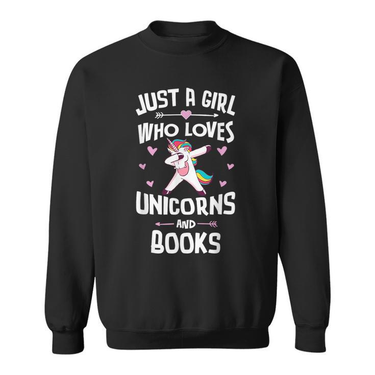 Just A Girl Who Loves Unicorns And Books Women Sweatshirt