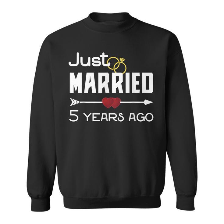 Just Married 5年前シャツ 結婚5周年記念 スウェットシャツ