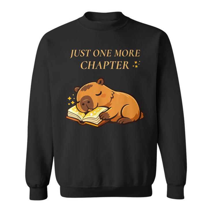 Just One More Chapter Capybara With Book Sweatshirt