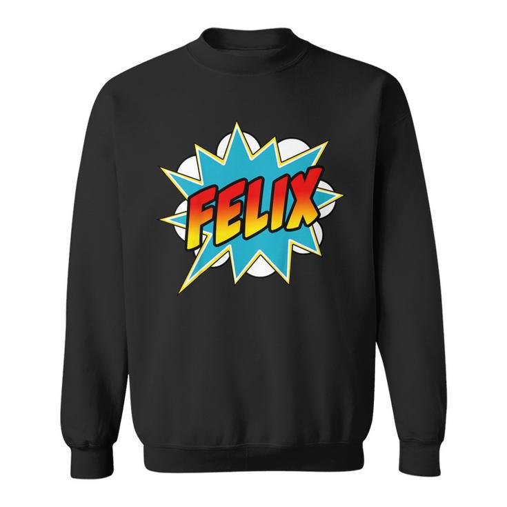 Kids Boys Felix Comic Book Superhero Name Sweatshirt