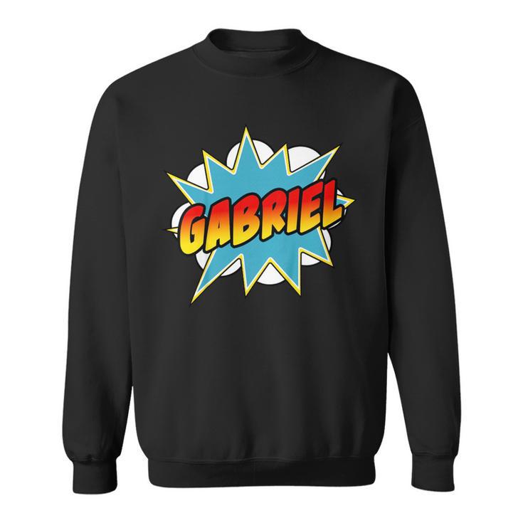 Kids Boys Gabriel Name Comic Book Superhero Sweatshirt