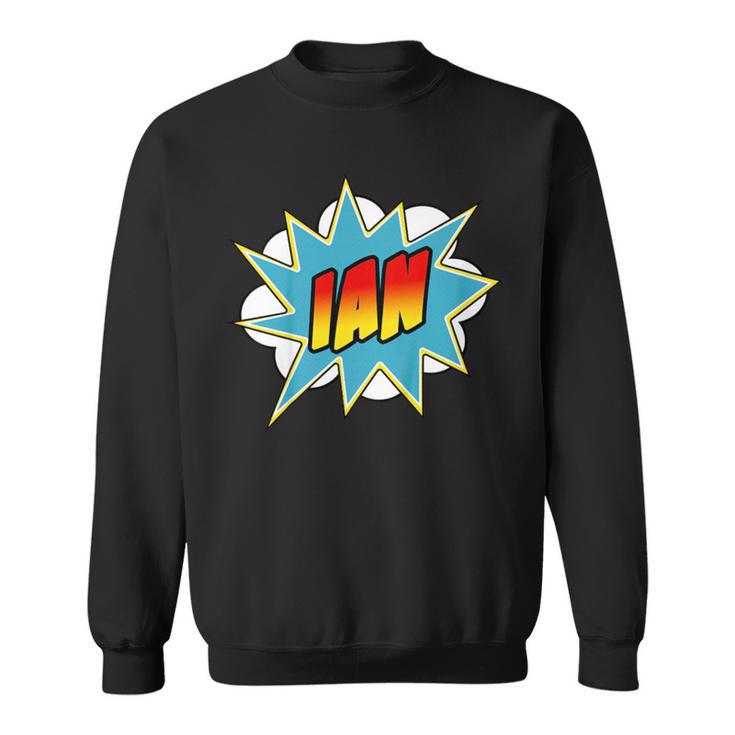 Kids Boys Ian Comic Book Superhero Name Sweatshirt