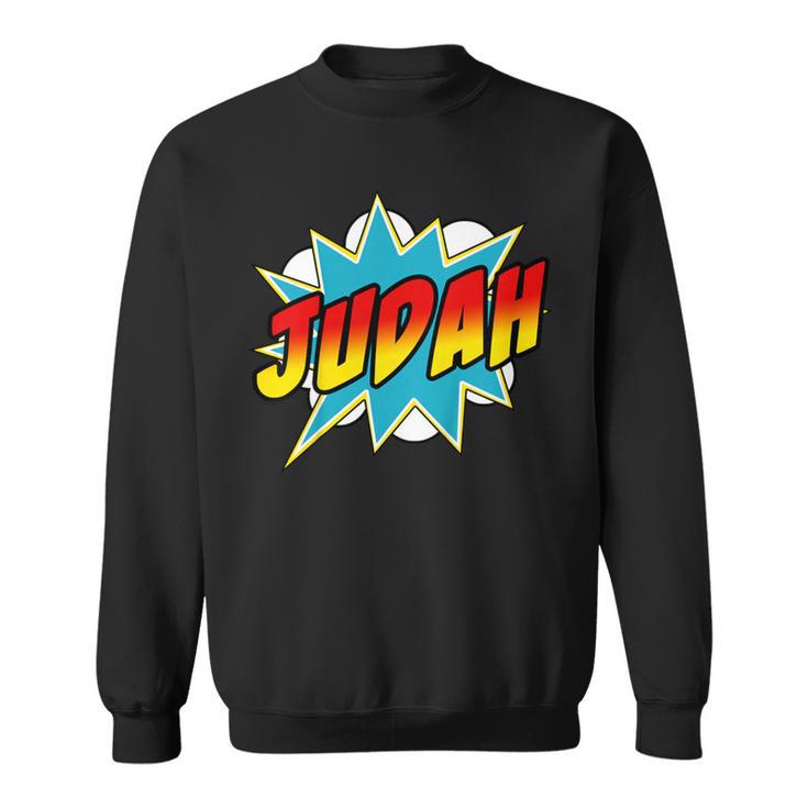 Kids Boys Judah Comic Book Superhero Name Sweatshirt