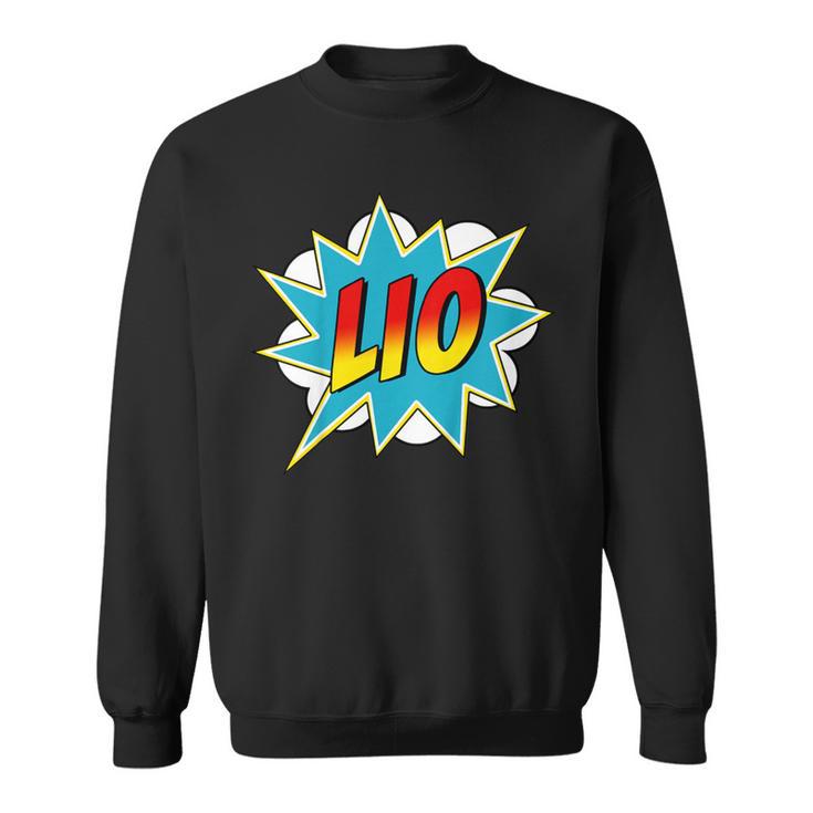 Kids Boys Lio Name Comic Book Superhero Sweatshirt