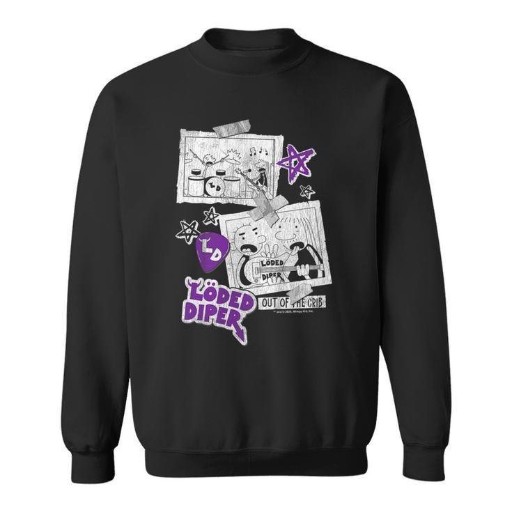 Kids DOAWK Purple Loded Diper Collage Book Series Sweatshirt