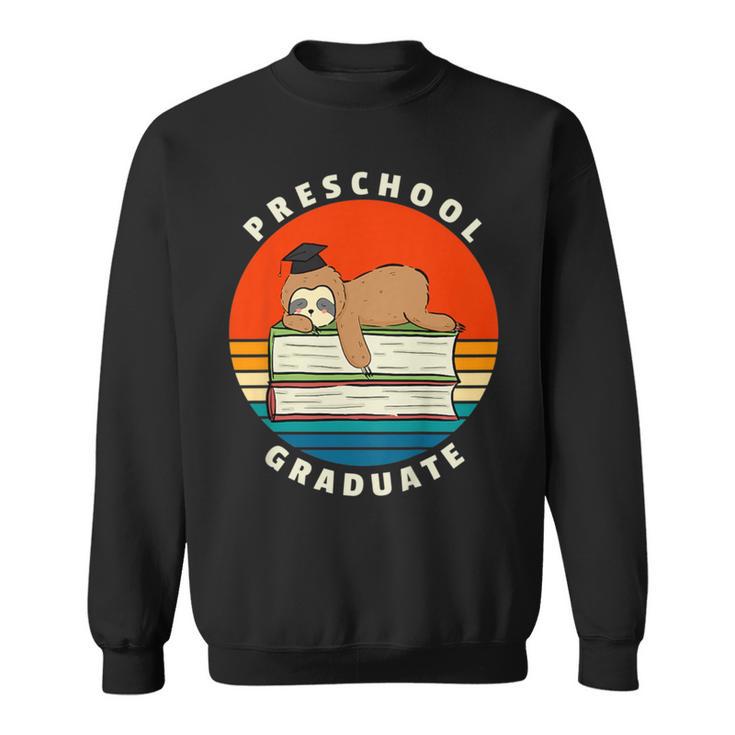 Kids Preschool Graduate Sloth Graduation Cap Sleeping On Books Sweatshirt Kids Preschool Graduate Sloth Graduation Cap Sleeping On Books Sweatshirt