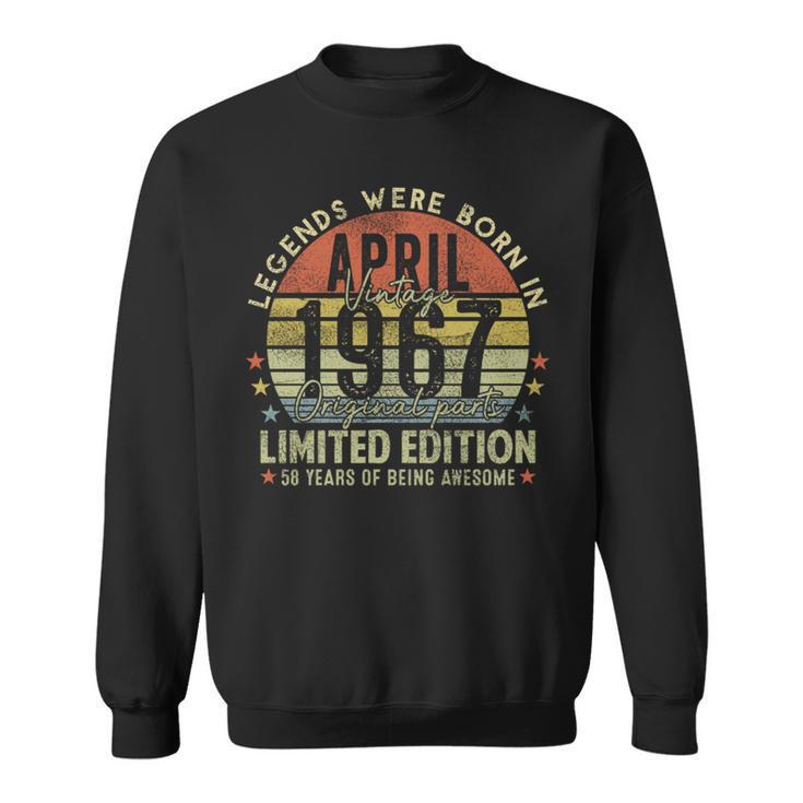 Legendince April 1967Intage 58Th Birthday Made In 1967 長袖tシャツ スウェットシャツ