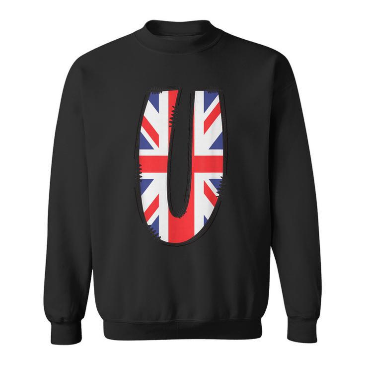 Lettre U Du Drapeau Britannique Avec Initiale Graphiqueieillie Sweater e