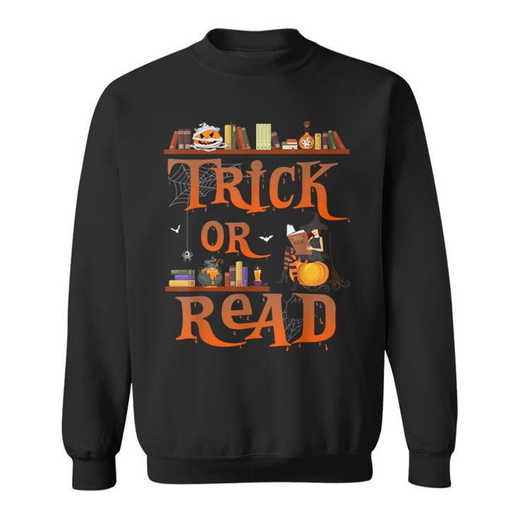 Librarian Trick Or Read Library Event Halloween Book Lovers Sweatshirt