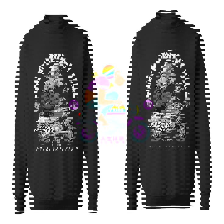 Life Is A Monkey Bike Fun ビンテージ バイカー プライドエディション スウェットシャツ