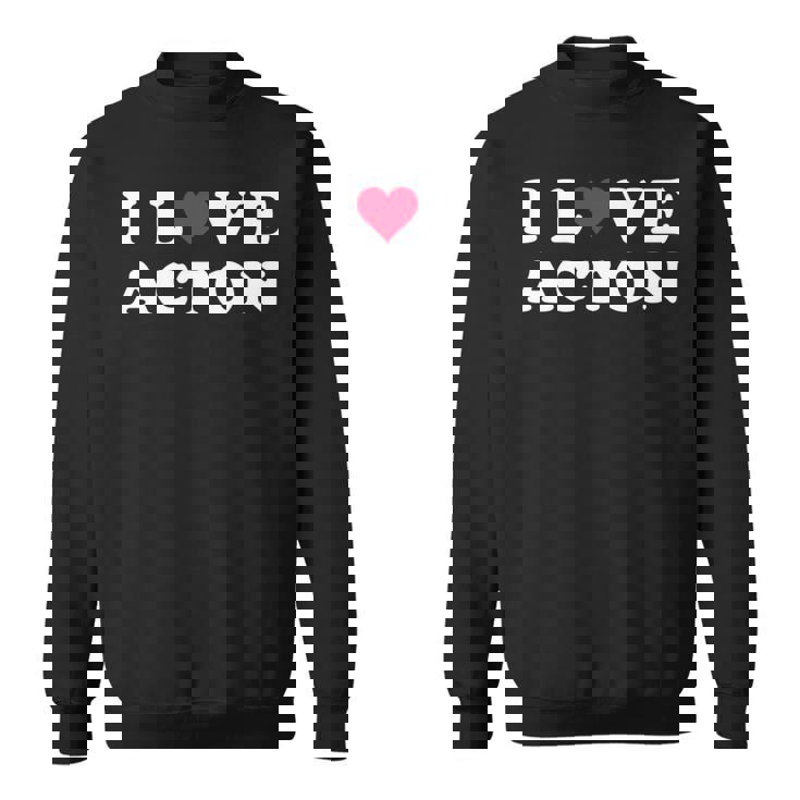 I Love Acton マッチング ガールフレンド&ボーイフレンド アクトン名 長袖tシャツ スウェットシャツ