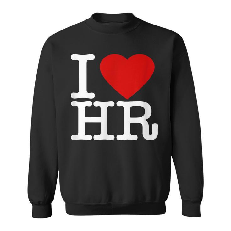 I Love Hr レッドハート 人事 スウェットシャツ