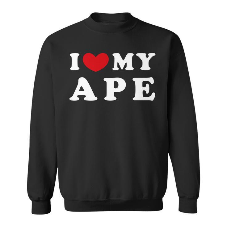 I Love My Ape アイ・ラブ・マイ・エイプ、アイ・ハート・マイ・エイプ 長袖tシャツ スウェットシャツ