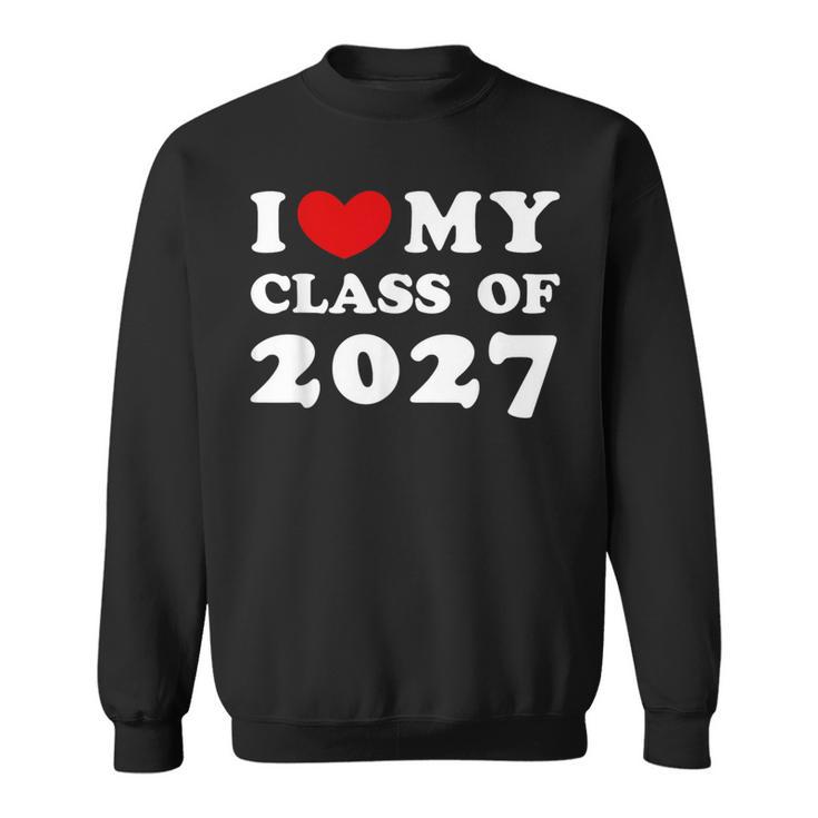 I Love My Class Of 2027 私は2027年のクラスが大好きで、2027年のクラスが好きです スウェットシャツ