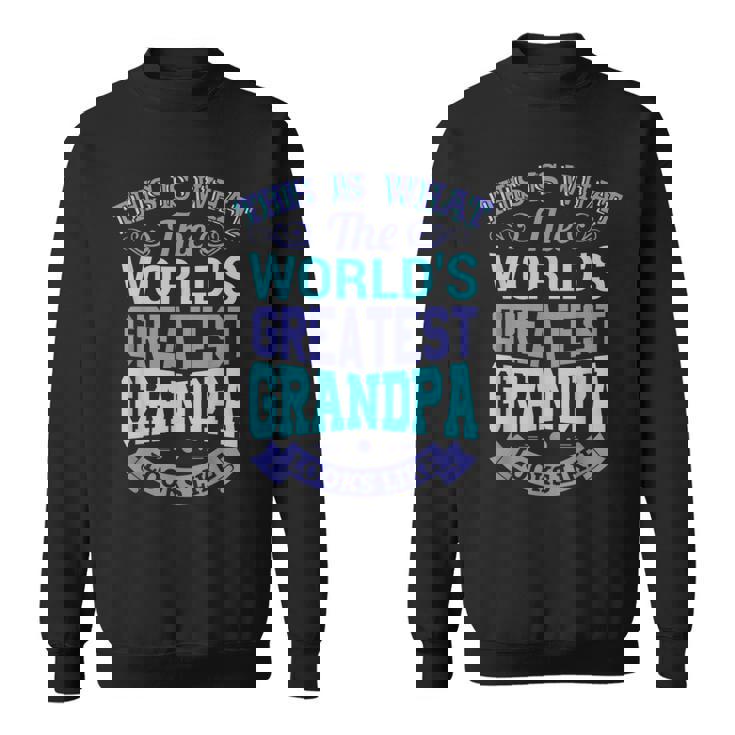 I Love My Grandpa Best Cool Grandpa グラフィックイラスト スウェットシャツ
