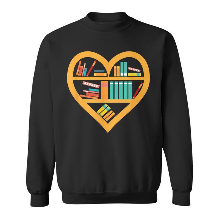I Love Reading Heart Love Books Reading Club Sweatshirt