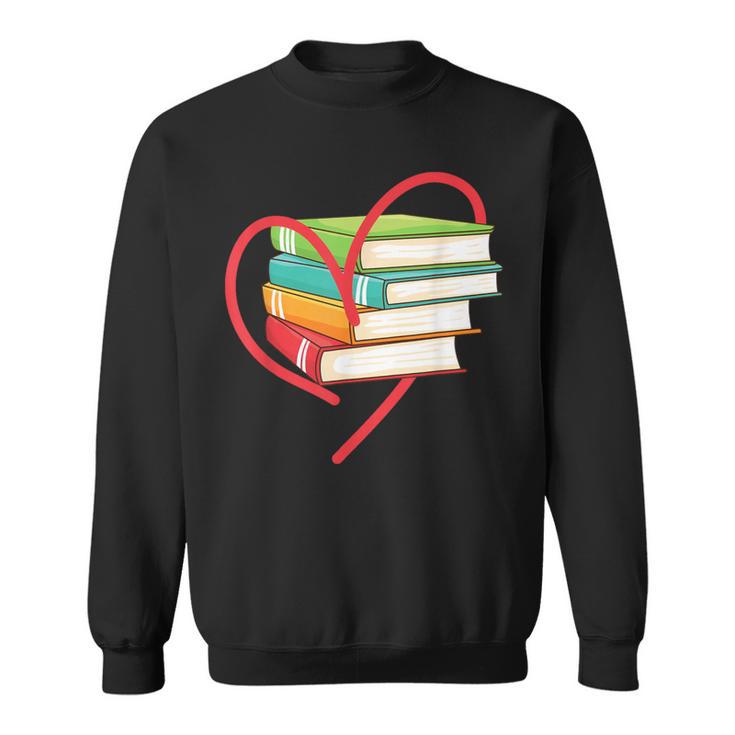 I Love Reading Heart Love Books TShirt Library Bookworm Sweatshirt
