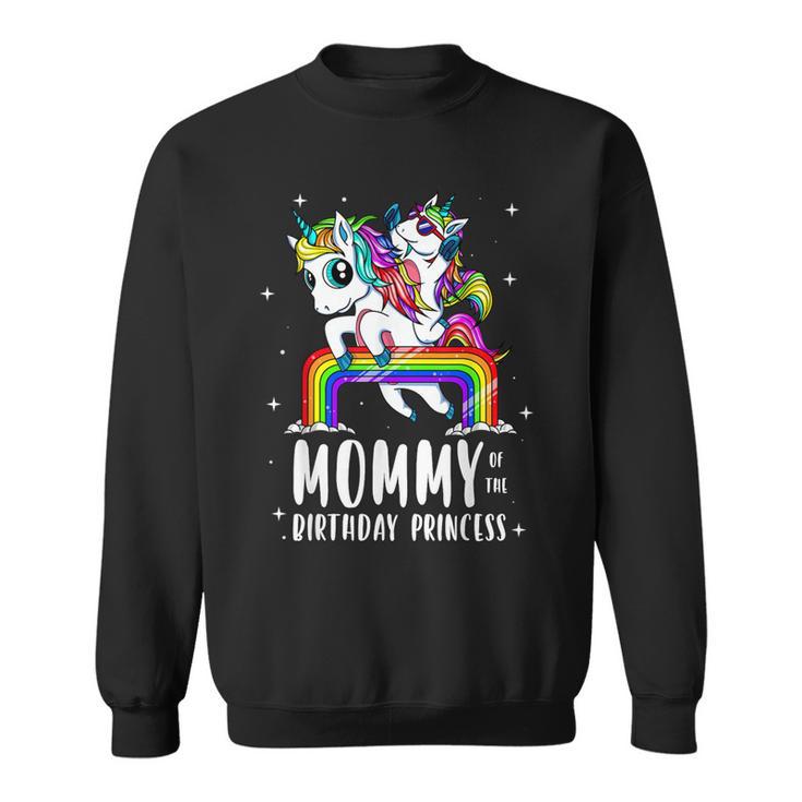 Mamá La Princesa De Cumpleaños Unicornio Mamá Camisa de entrenamiento