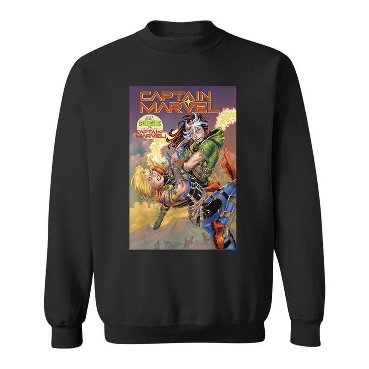 Marvel Captain Marvel Versus Rogue Revenge Comic Book Cover Sweatshirt