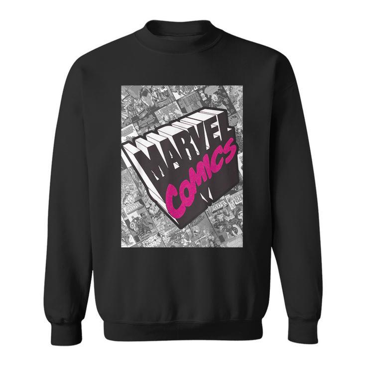 Marvel Comics Logo Comic Book Fill Panel Sweatshirt