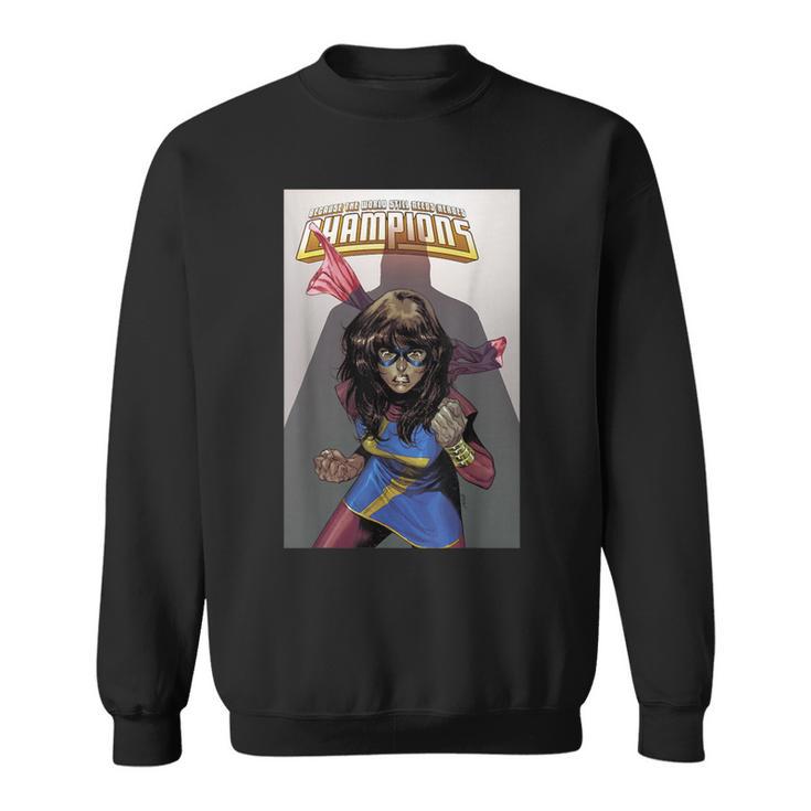 Marvel Comixology Champions Ms Marvel Comic Book Cover Sweatshirt