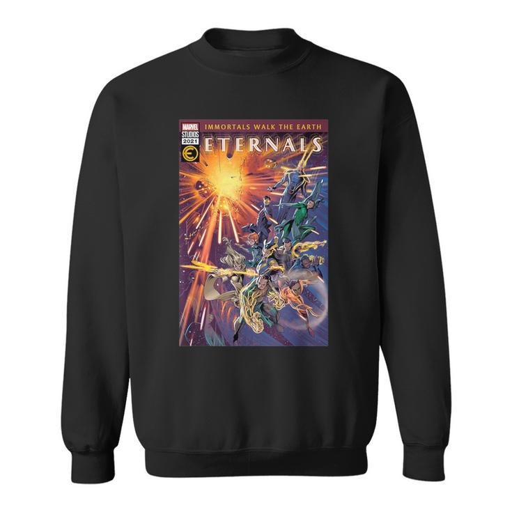 Marvel Eternals Comic Book Cover Immortals Walk The Earth Sweatshirt