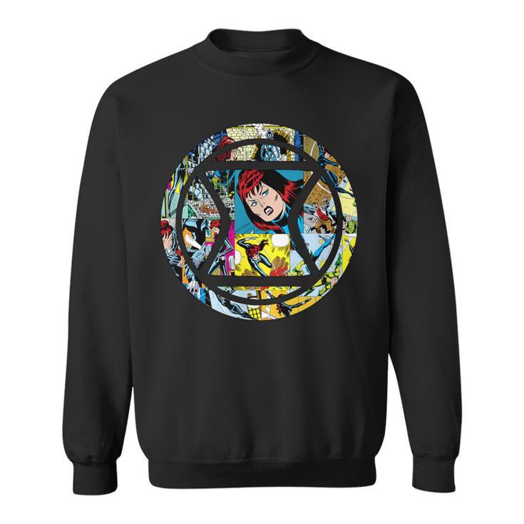 Marvel Widow Retro Comic Book Filled Spy Icon Sweatshirt