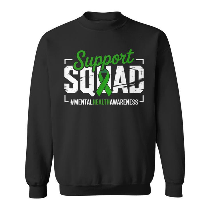 Mental Health Awareness Green Ribbon Support Squad Sweatshirt