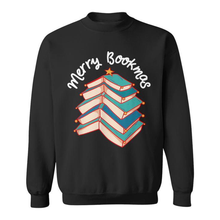 Merry Bookmas Christmas Tree Avid Reader Book Lover Xmas Sweatshirt