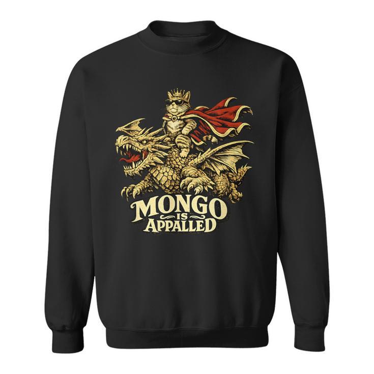 Mongo Is Appalled Princess Cat Riding Dinosaur Book Lover Sweatshirt