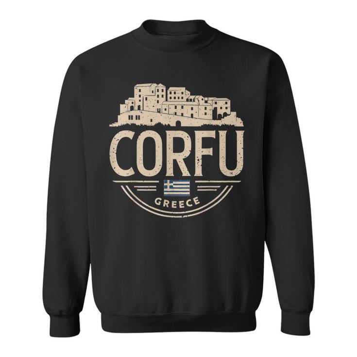 Motif Graphiqueintage De Corfou En Grèce Sweater e