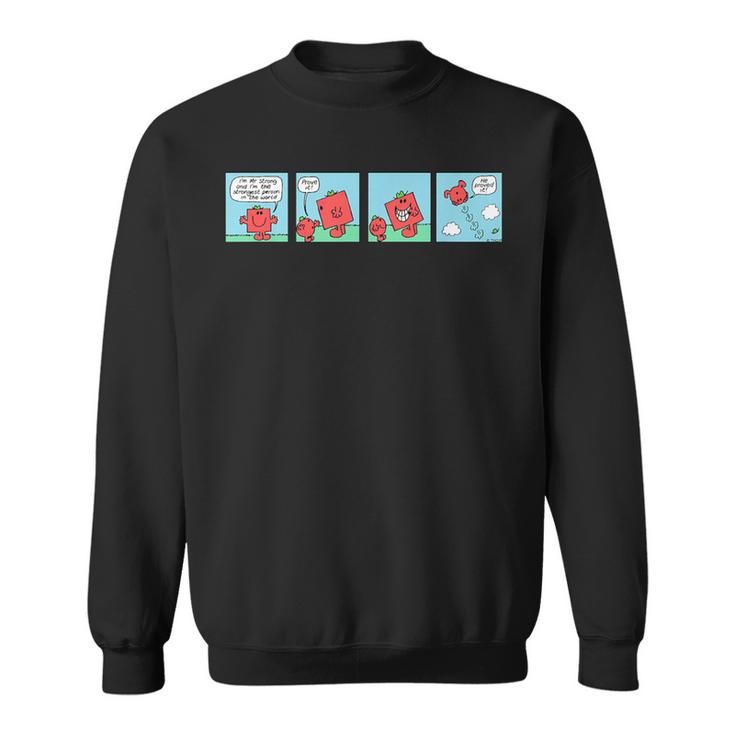 Mr Men Mr Strong Mr Small Retro Comic Book Sweatshirt