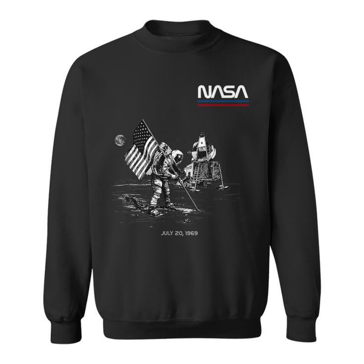 Nasaアポロミッション最初の月面着陸1969年7月20日レトロ スウェットシャツ
