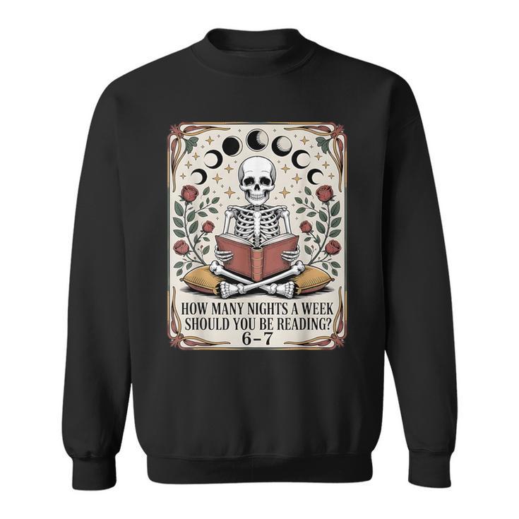 How Many Nights Reading Meme 6 7 Book Lover Sweatshirt