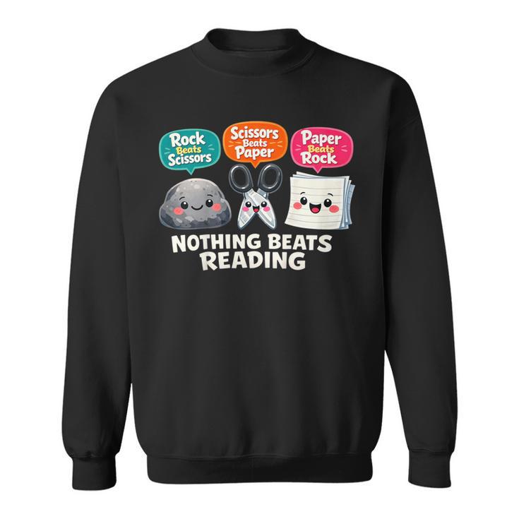 Nothing Beats Reading Book Librarian Across America Kids Sweatshirt
