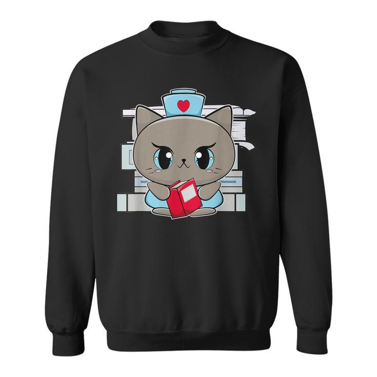 Nurse Cat Anime Feline Book Men Women Kids Sweatshirt